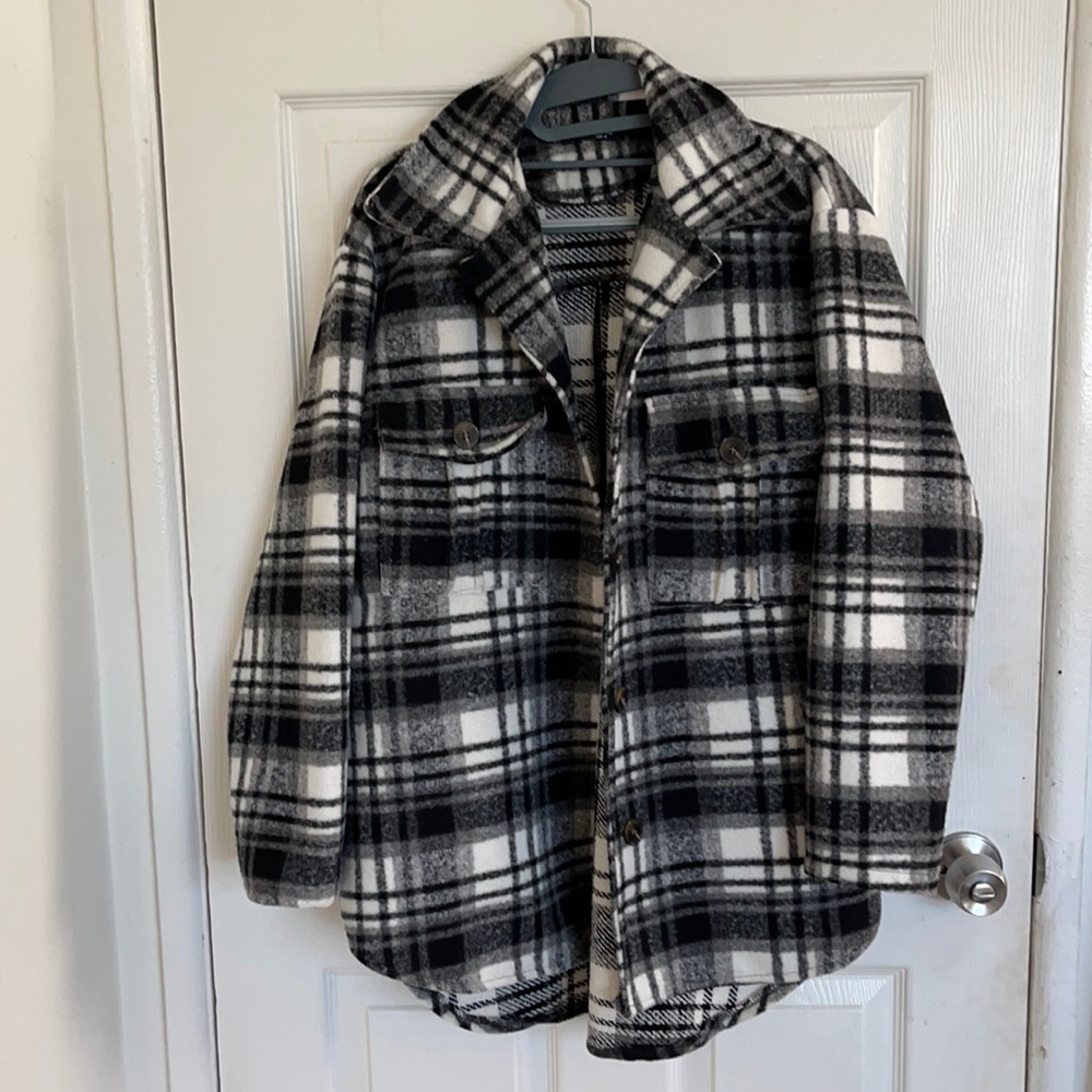Boohoo plaid flannel jacket